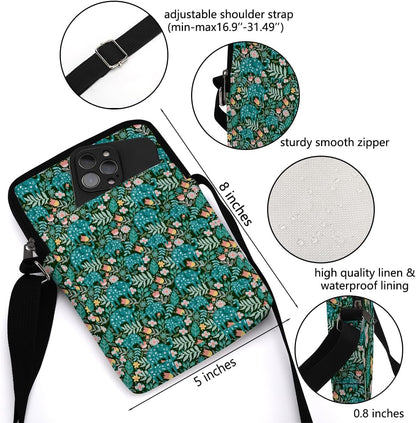 Aesthetic Patterns Crossbody Bags for Women Sling Bag Multi Waterproof Small Shoulder Sling Purse Bag Strap Cell Phone Bag