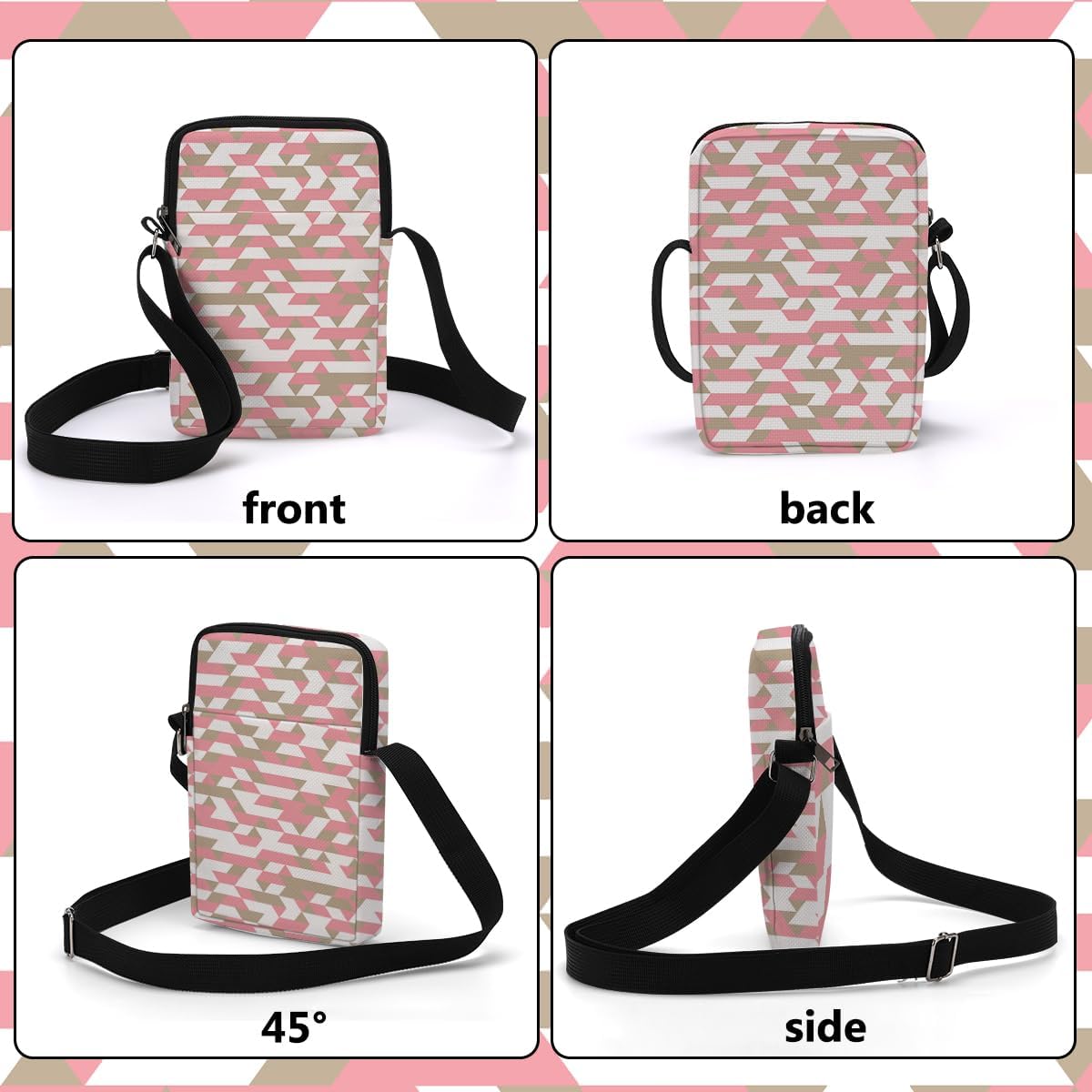 Aesthetic Patterns Crossbody Bags for Women Sling Bag Multi Waterproof Small Shoulder Sling Purse Bag Strap Cell Phone Bag
