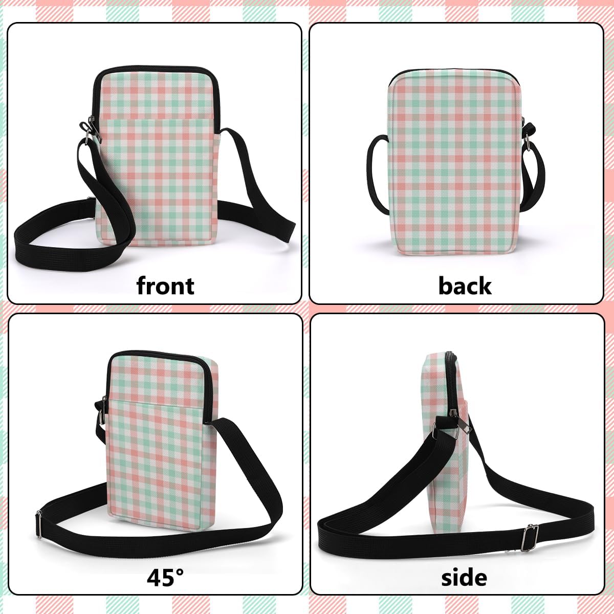 Aesthetic Patterns Crossbody Bags for Women Sling Bag Multi Waterproof Small Shoulder Sling Purse Bag Strap Cell Phone Bag
