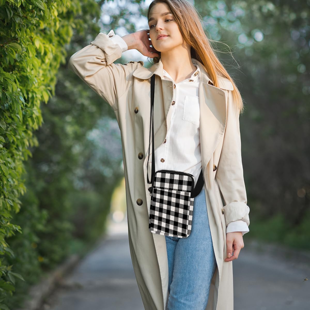 Aesthetic Patterns Crossbody Bags for Women Sling Bag Multi Waterproof Small Shoulder Sling Purse Bag Strap Cell Phone Bag