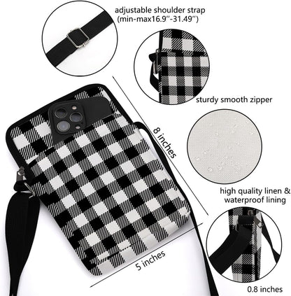 Aesthetic Patterns Crossbody Bags for Women Sling Bag Multi Waterproof Small Shoulder Sling Purse Bag Strap Cell Phone Bag