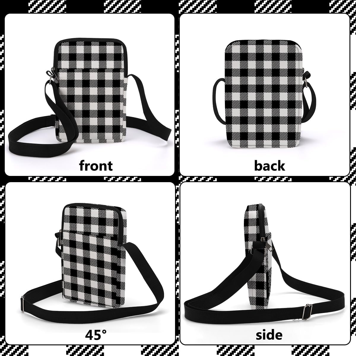 Aesthetic Patterns Crossbody Bags for Women Sling Bag Multi Waterproof Small Shoulder Sling Purse Bag Strap Cell Phone Bag