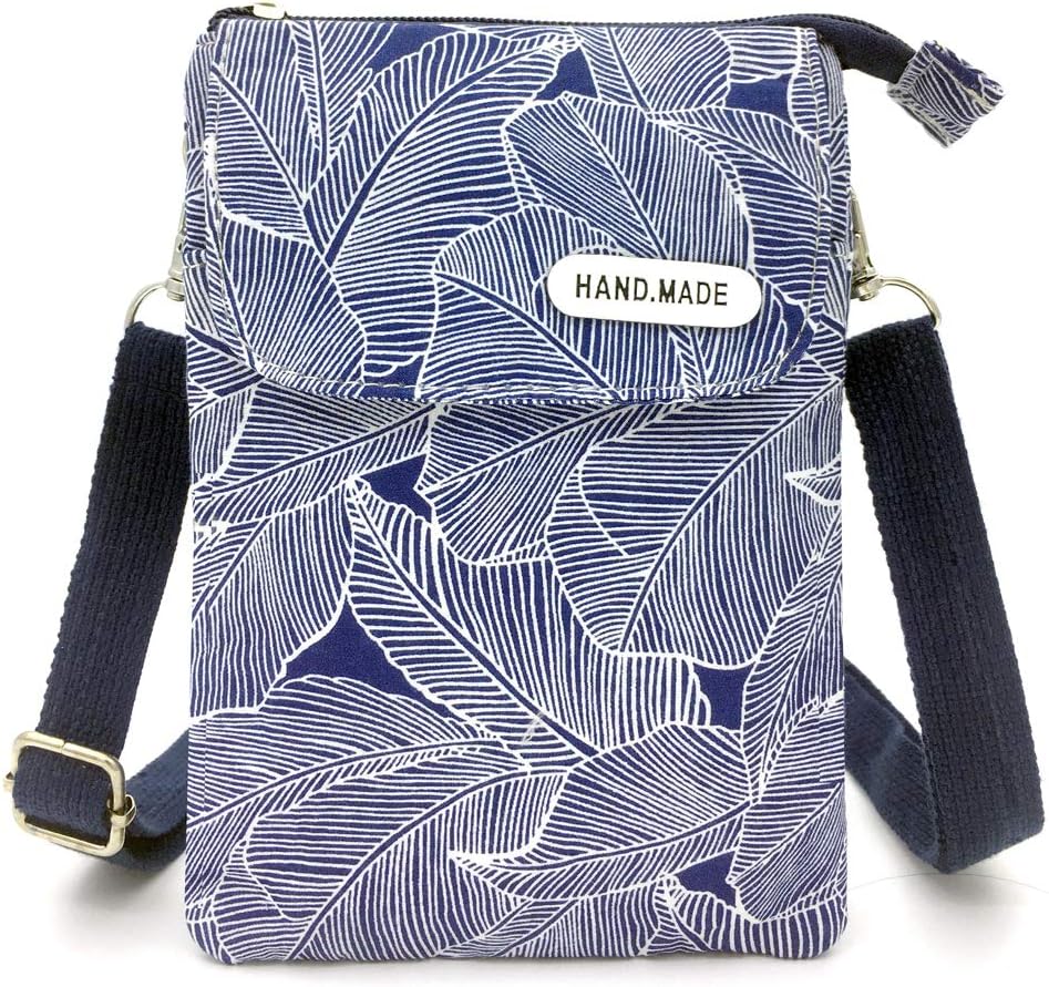 Roomy Cell Phone Purse Wallet Canvas Small Crossbody Purse Bags with Shoulder Strap For Women teen girlsl | Roomy