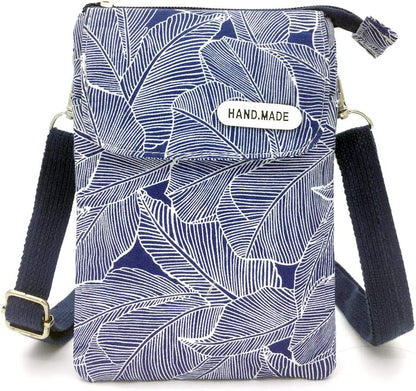 Roomy Cell Phone Purse Wallet Canvas Small Crossbody Purse Bags with Shoulder Strap For Women teen girlsl | Roomy