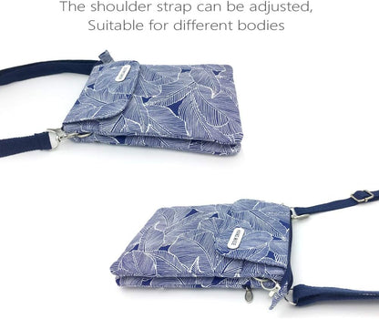Roomy Cell Phone Purse Wallet Canvas Small Crossbody Purse Bags with Shoulder Strap For Women teen girlsl | Roomy