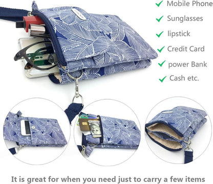 Roomy Cell Phone Purse Wallet Canvas Small Crossbody Purse Bags with Shoulder Strap For Women teen girlsl | Roomy