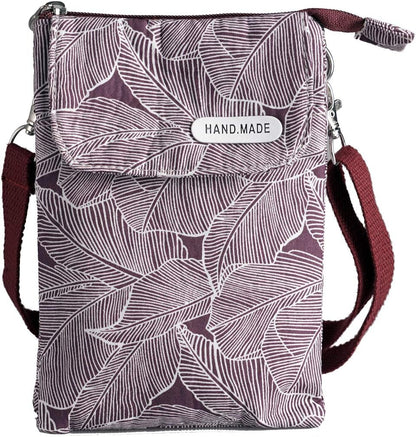 Roomy Cell Phone Purse Wallet Canvas Small Crossbody Purse Bags with Shoulder Strap For Women teen girlsl | Roomy