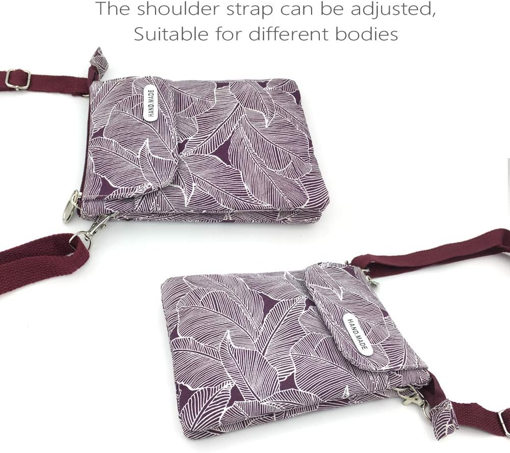 Roomy Cell Phone Purse Wallet Canvas Small Crossbody Purse Bags with Shoulder Strap For Women teen girlsl | Roomy