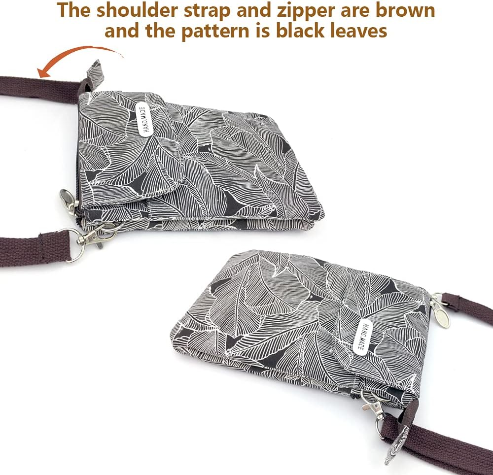 Roomy Cell Phone Purse Wallet Canvas Small Crossbody Purse Bags with Shoulder Strap For Women teen girlsl | Roomy