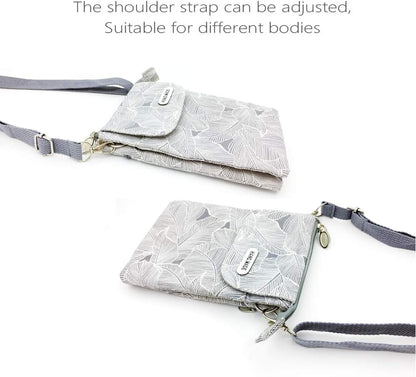 Roomy Cell Phone Purse Wallet Canvas Small Crossbody Purse Bags with Shoulder Strap For Women teen girlsl | Roomy