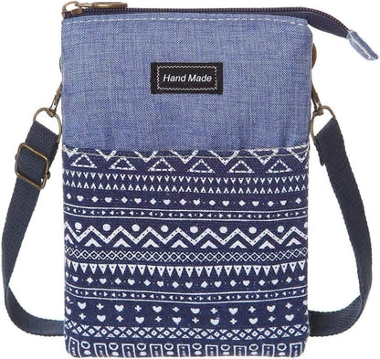 Roomy Cell Phone Purse Wallet Canvas Small Crossbody Purse Bags with Shoulder Strap For Women teen girlsl | Roomy