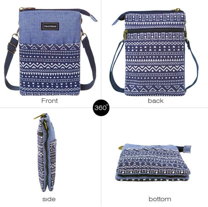 Roomy Cell Phone Purse Wallet Canvas Small Crossbody Purse Bags with Shoulder Strap For Women teen girlsl | Roomy