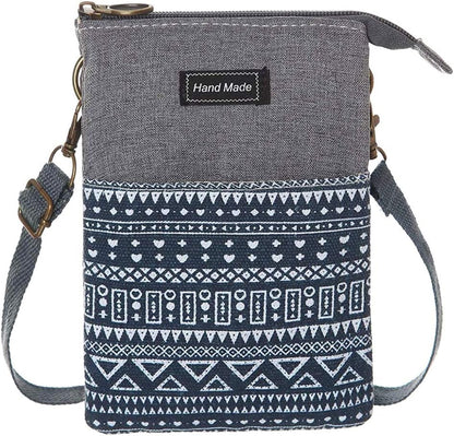 Roomy Cell Phone Purse Wallet Canvas Small Crossbody Purse Bags with Shoulder Strap For Women teen girlsl | Roomy