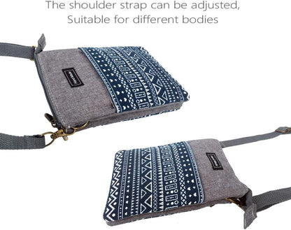 Roomy Cell Phone Purse Wallet Canvas Small Crossbody Purse Bags with Shoulder Strap For Women teen girlsl | Roomy