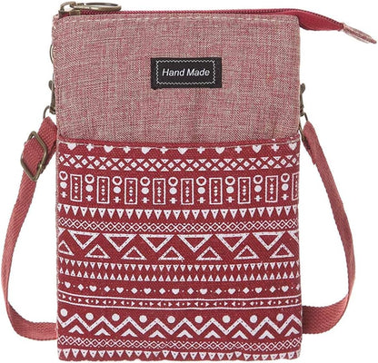 Roomy Cell Phone Purse Wallet Canvas Small Crossbody Purse Bags with Shoulder Strap For Women teen girlsl | Roomy