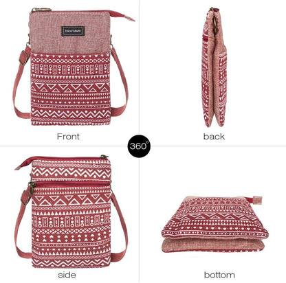 Roomy Cell Phone Purse Wallet Canvas Small Crossbody Purse Bags with Shoulder Strap For Women teen girlsl | Roomy