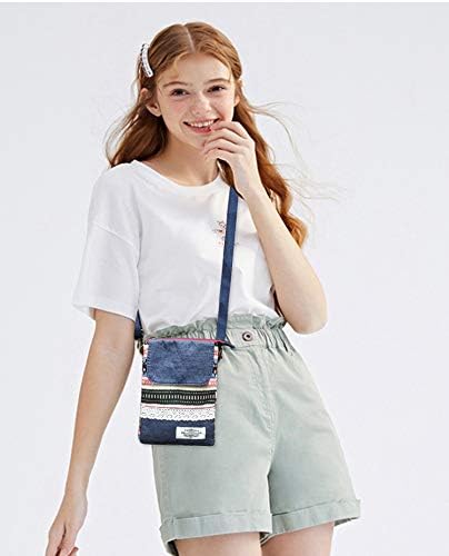 Roomy Cell Phone Purse Wallet Canvas Small Crossbody Purse Bags with Shoulder Strap For Women teen girlsl | Roomy