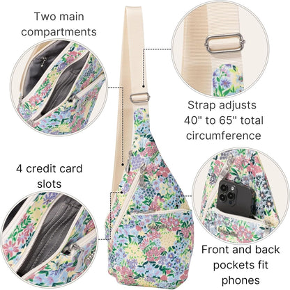 Mini Sling - 12x7 Sling Crossbody Bag Backpack with Adjustable Shoulder Strap