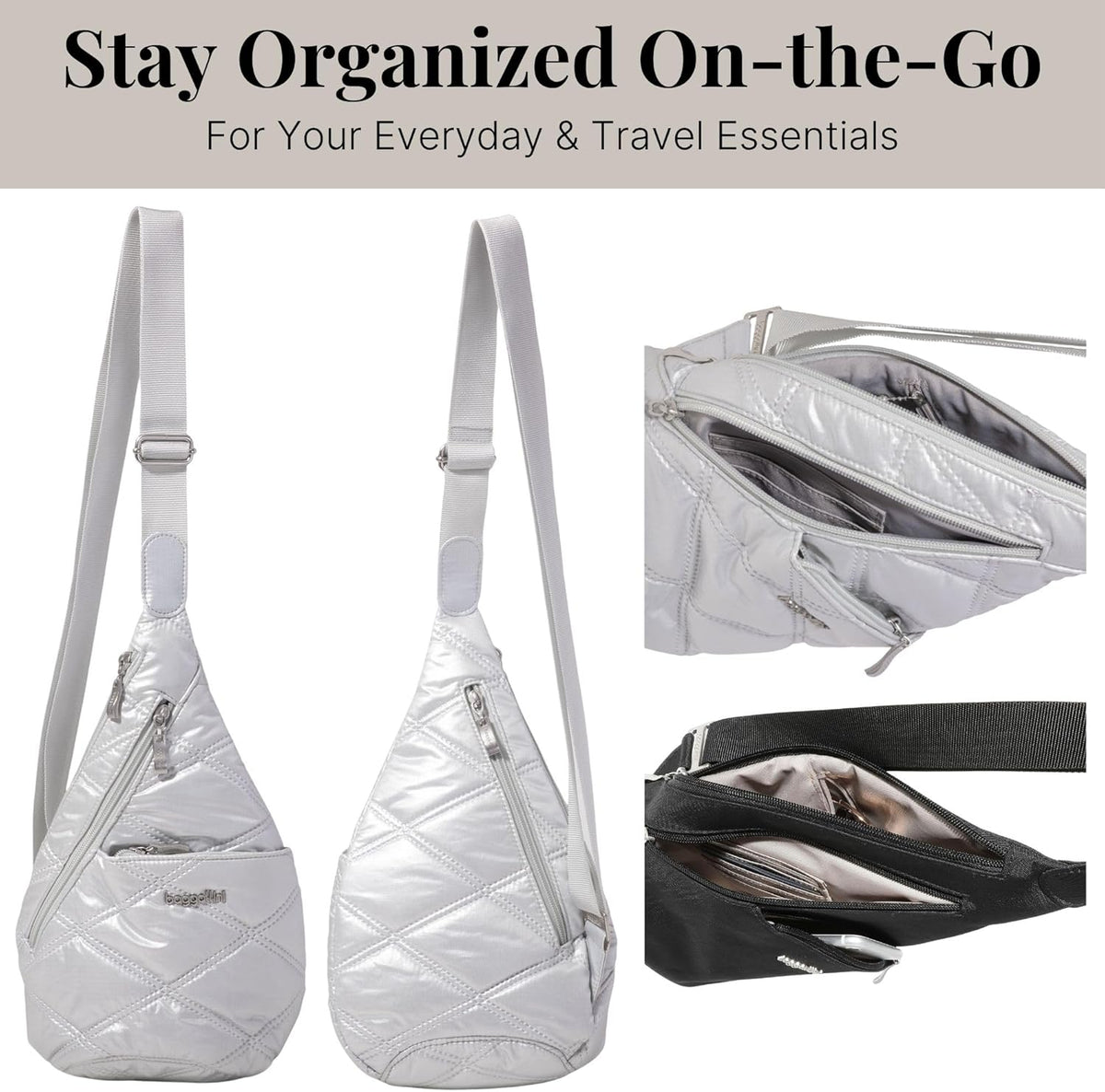 Mini Sling - 12x7 Sling Crossbody Bag Backpack with Adjustable Shoulder Strap