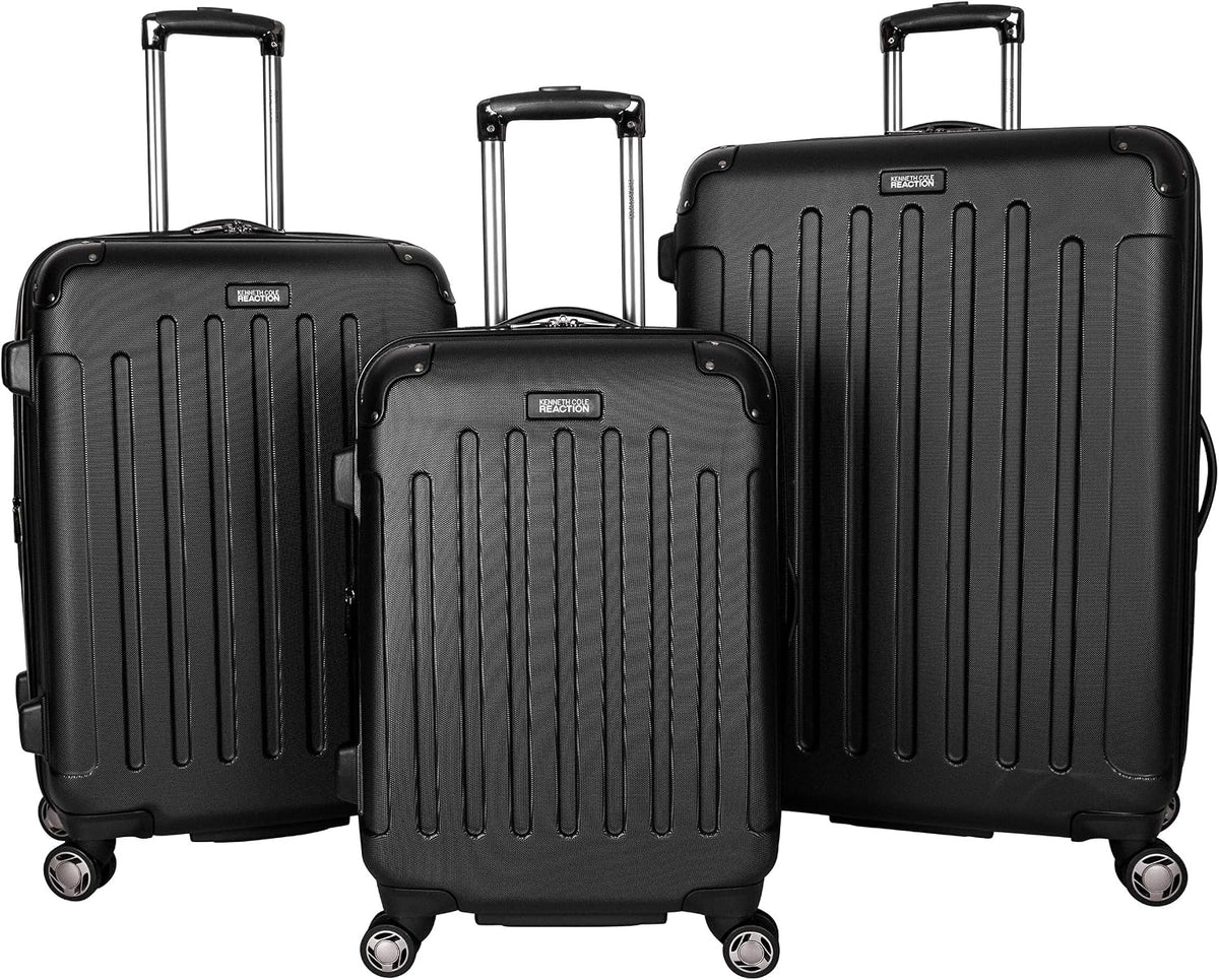 REACTION Renegade Luggage Expandable 8-Wheel Spinner Lightweight Hardside Suitcase, Navy Blue, 20-Inch Carry On