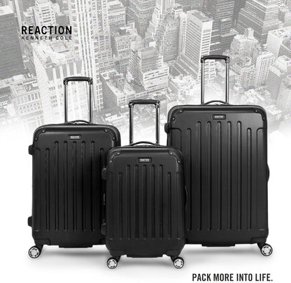 REACTION Renegade Luggage Expandable 8-Wheel Spinner Lightweight Hardside Suitcase, Navy Blue, 20-Inch Carry On