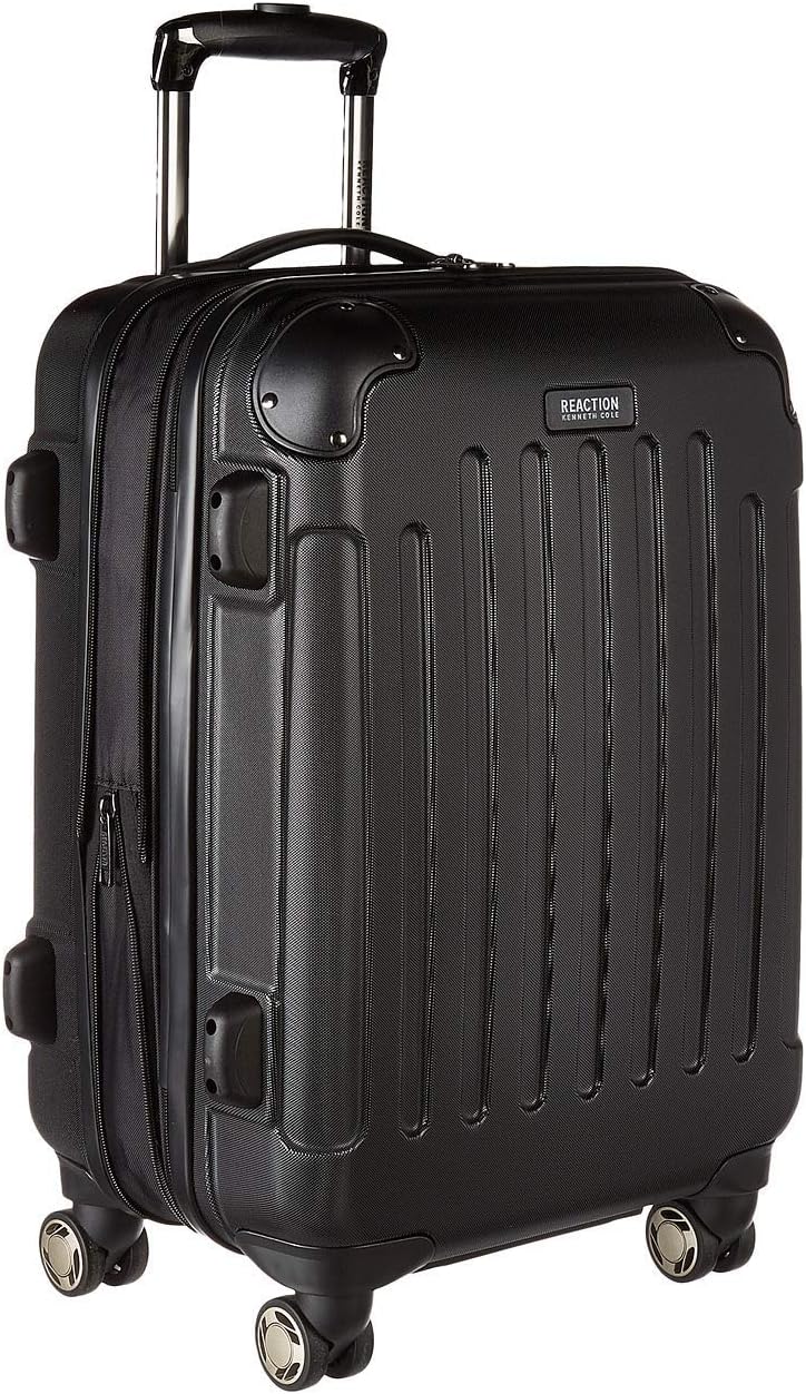 REACTION Renegade Luggage Expandable 8-Wheel Spinner Lightweight Hardside Suitcase, Navy Blue, 20-Inch Carry On