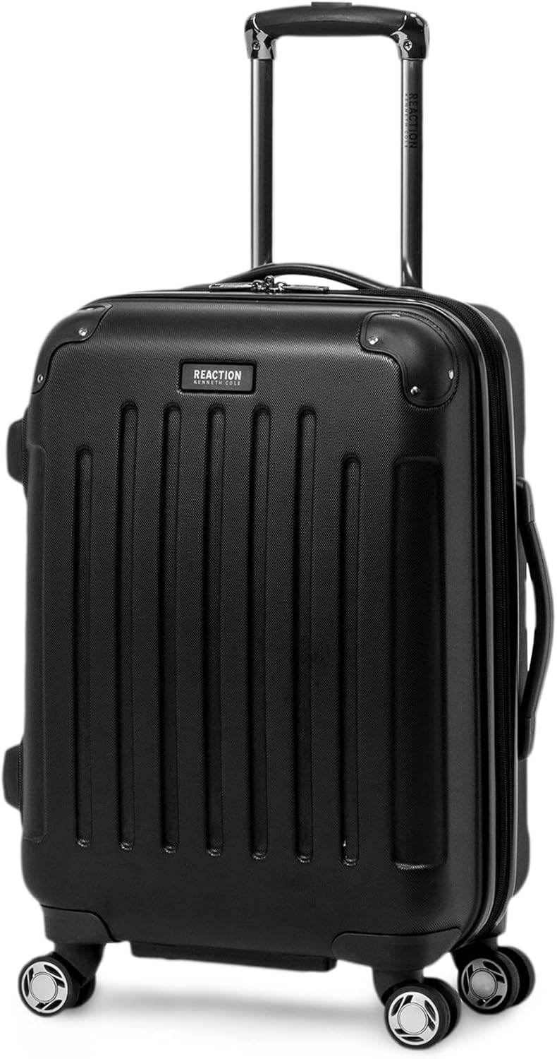 REACTION Renegade Luggage Expandable 8-Wheel Spinner Lightweight Hardside Suitcase, Navy Blue, 20-Inch Carry On