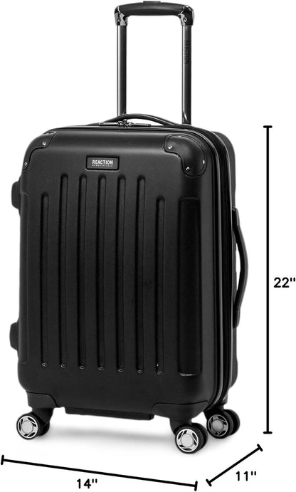 REACTION Renegade Luggage Expandable 8-Wheel Spinner Lightweight Hardside Suitcase, Navy Blue, 20-Inch Carry On