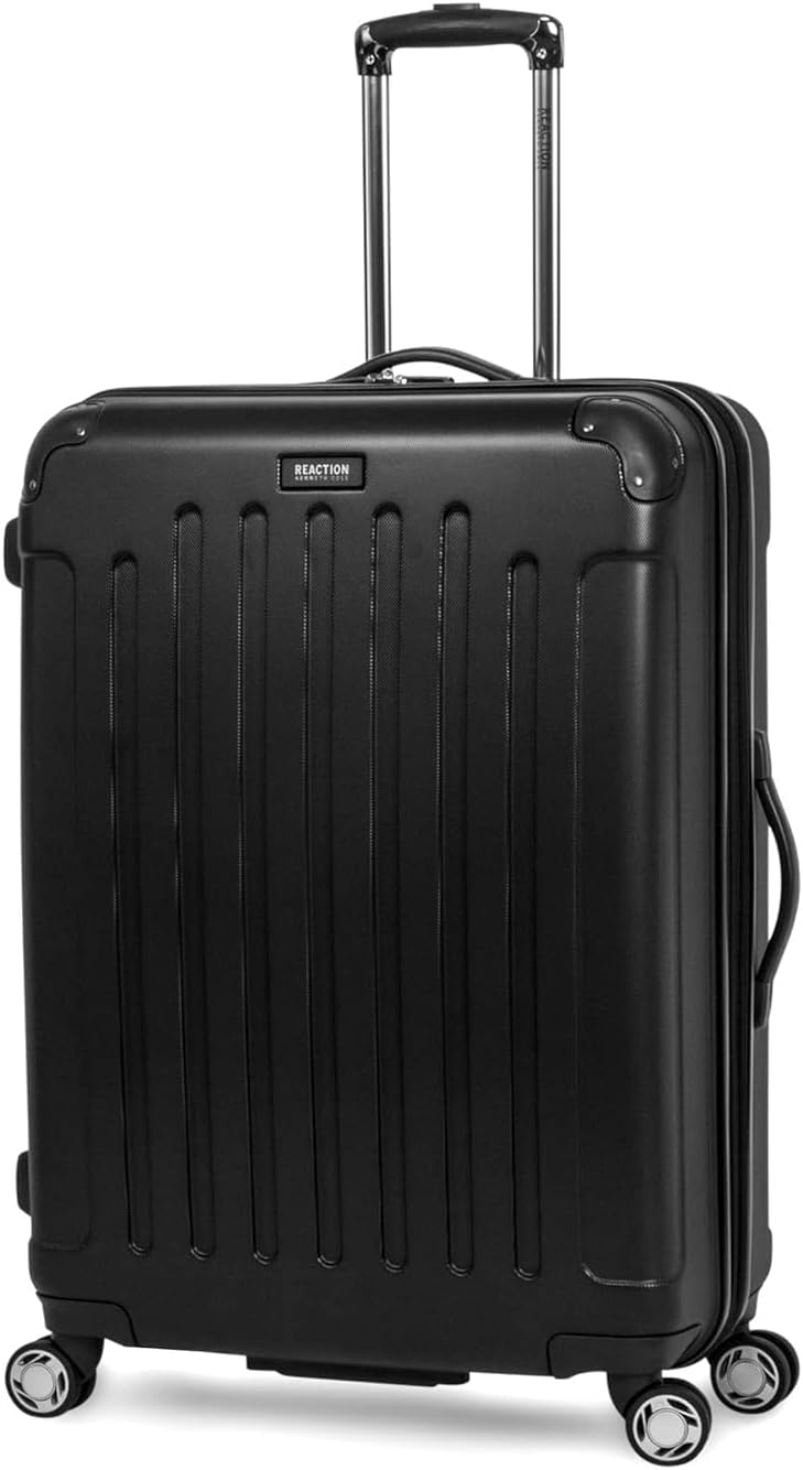 REACTION Renegade Luggage Expandable 8-Wheel Spinner Lightweight Hardside Suitcase, Navy Blue, 20-Inch Carry On