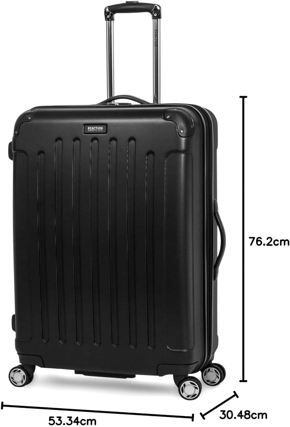 REACTION Renegade Luggage Expandable 8-Wheel Spinner Lightweight Hardside Suitcase, Navy Blue, 20-Inch Carry On