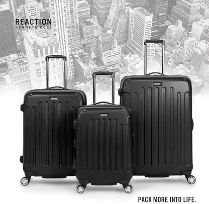 REACTION Renegade Luggage Expandable 8-Wheel Spinner Lightweight Hardside Suitcase, Navy Blue, 20-Inch Carry On
