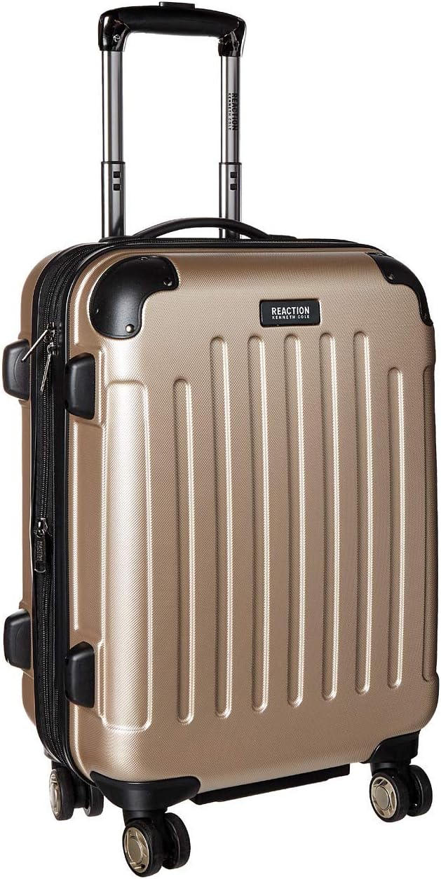 REACTION Renegade Luggage Expandable 8-Wheel Spinner Lightweight Hardside Suitcase, Navy Blue, 20-Inch Carry On