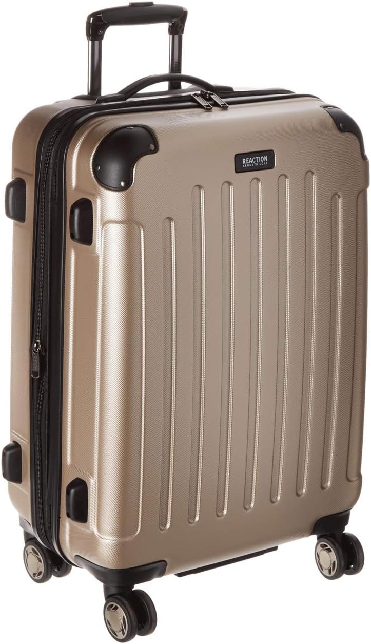 REACTION Renegade Luggage Expandable 8-Wheel Spinner Lightweight Hardside Suitcase, Navy Blue, 20-Inch Carry On
