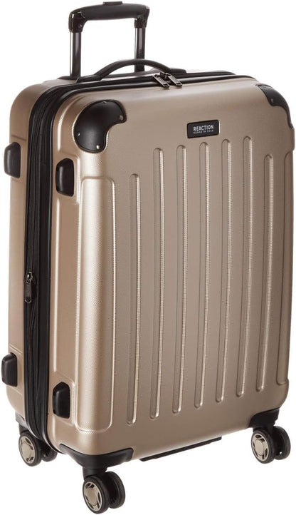 REACTION Renegade Luggage Expandable 8-Wheel Spinner Lightweight Hardside Suitcase, Navy Blue, 20-Inch Carry On