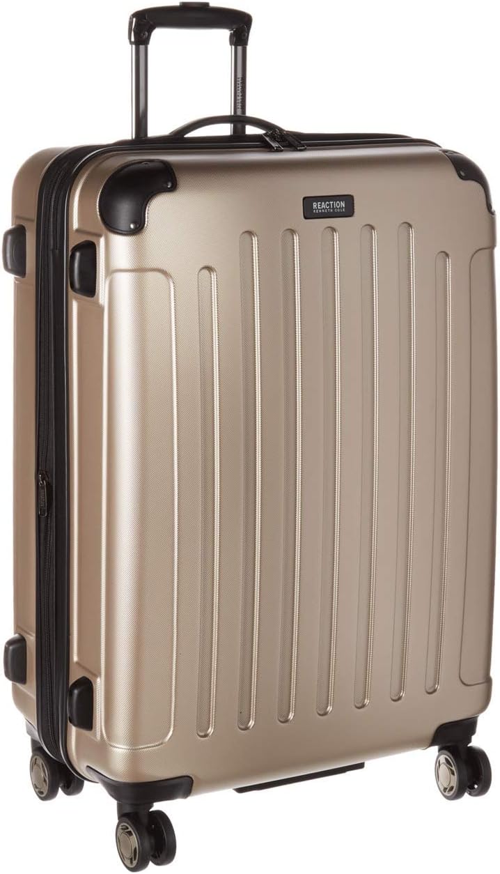 REACTION Renegade Luggage Expandable 8-Wheel Spinner Lightweight Hardside Suitcase, Navy Blue, 20-Inch Carry On
