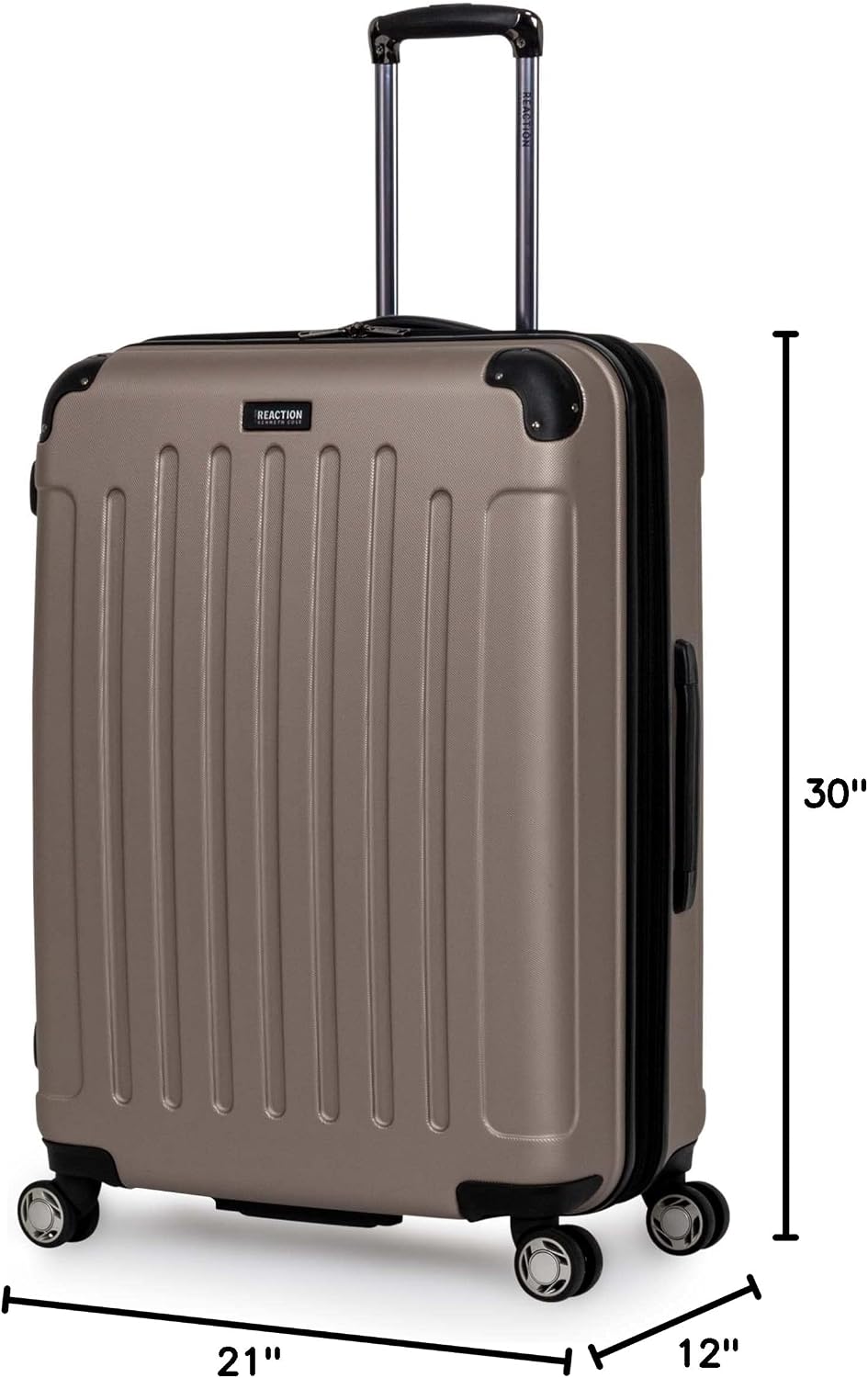 REACTION Renegade Luggage Expandable 8-Wheel Spinner Lightweight Hardside Suitcase, Navy Blue, 20-Inch Carry On