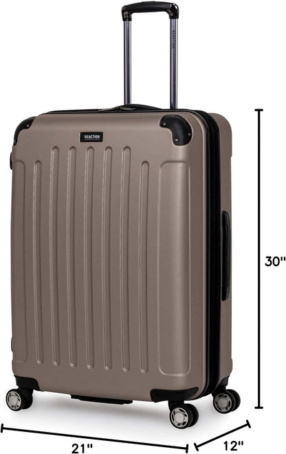 REACTION Renegade Luggage Expandable 8-Wheel Spinner Lightweight Hardside Suitcase, Navy Blue, 20-Inch Carry On