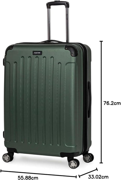 REACTION Renegade Luggage Expandable 8-Wheel Spinner Lightweight Hardside Suitcase, Navy Blue, 20-Inch Carry On