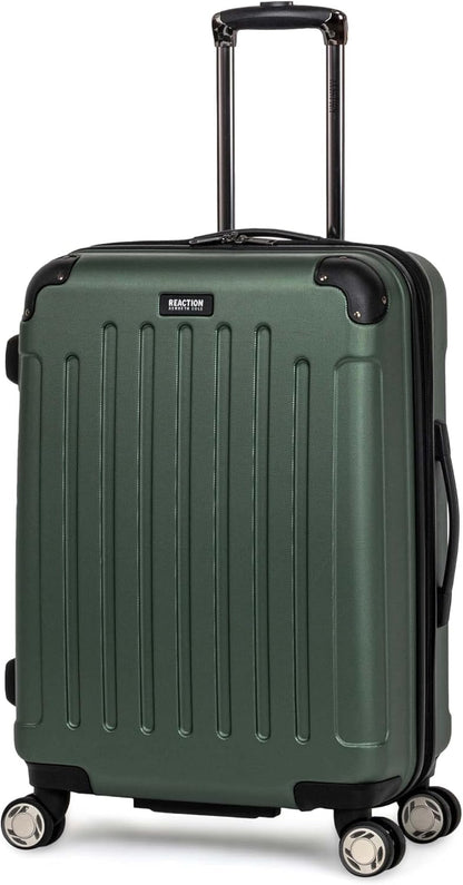 REACTION Renegade Luggage Expandable 8-Wheel Spinner Lightweight Hardside Suitcase, Navy Blue, 20-Inch Carry On