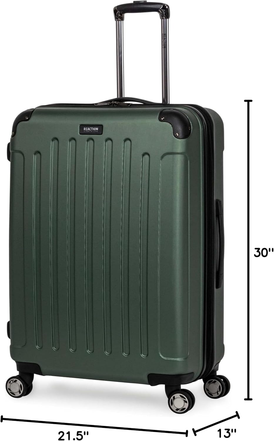 REACTION Renegade Luggage Expandable 8-Wheel Spinner Lightweight Hardside Suitcase, Navy Blue, 20-Inch Carry On