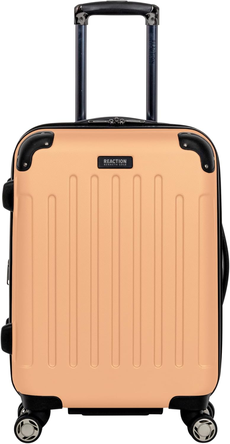 REACTION Renegade Luggage Expandable 8-Wheel Spinner Lightweight Hardside Suitcase, Navy Blue, 20-Inch Carry On