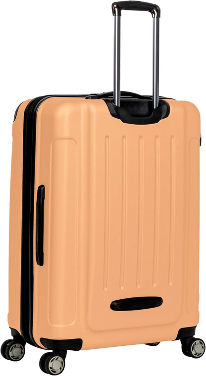 REACTION Renegade Luggage Expandable 8-Wheel Spinner Lightweight Hardside Suitcase, Navy Blue, 20-Inch Carry On