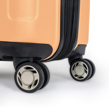 REACTION Renegade Luggage Expandable 8-Wheel Spinner Lightweight Hardside Suitcase, Navy Blue, 20-Inch Carry On