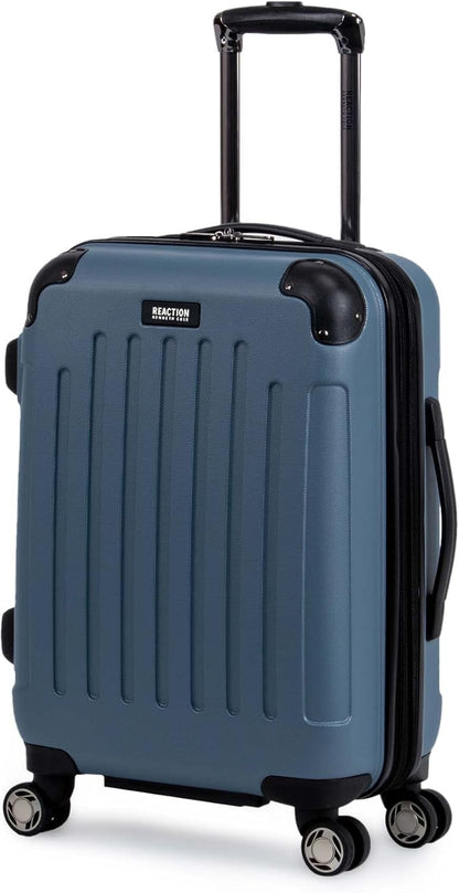 REACTION Renegade Luggage Expandable 8-Wheel Spinner Lightweight Hardside Suitcase, Navy Blue, 20-Inch Carry On