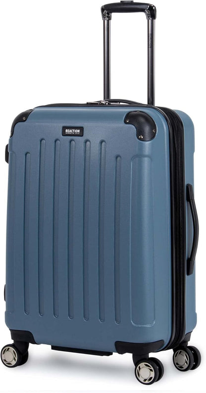 REACTION Renegade Luggage Expandable 8-Wheel Spinner Lightweight Hardside Suitcase, Navy Blue, 20-Inch Carry On