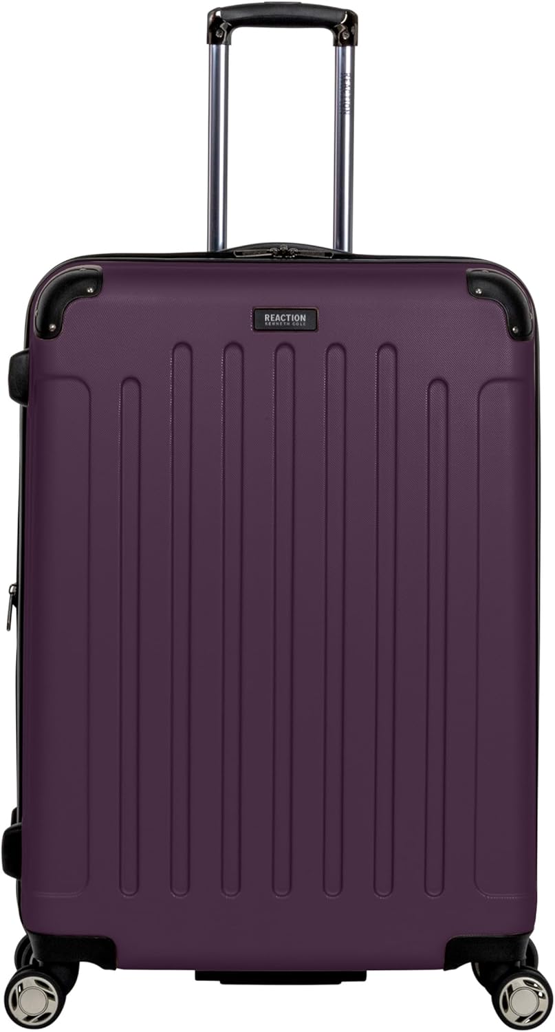 REACTION Renegade Luggage Expandable 8-Wheel Spinner Lightweight Hardside Suitcase, Navy Blue, 20-Inch Carry On
