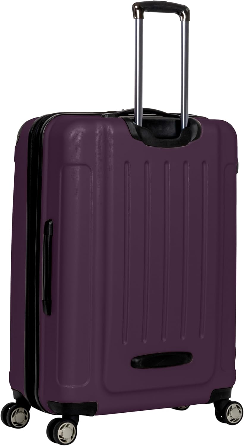REACTION Renegade Luggage Expandable 8-Wheel Spinner Lightweight Hardside Suitcase, Navy Blue, 20-Inch Carry On