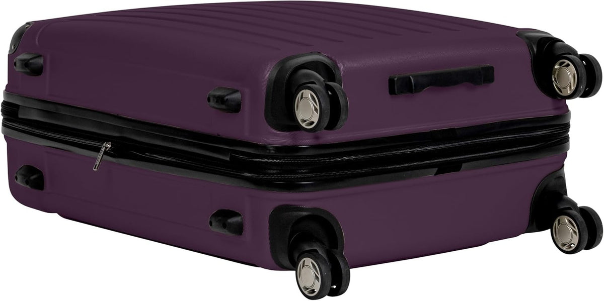 REACTION Renegade Luggage Expandable 8-Wheel Spinner Lightweight Hardside Suitcase, Navy Blue, 20-Inch Carry On