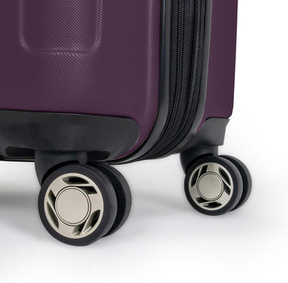 REACTION Renegade Luggage Expandable 8-Wheel Spinner Lightweight Hardside Suitcase, Navy Blue, 20-Inch Carry On