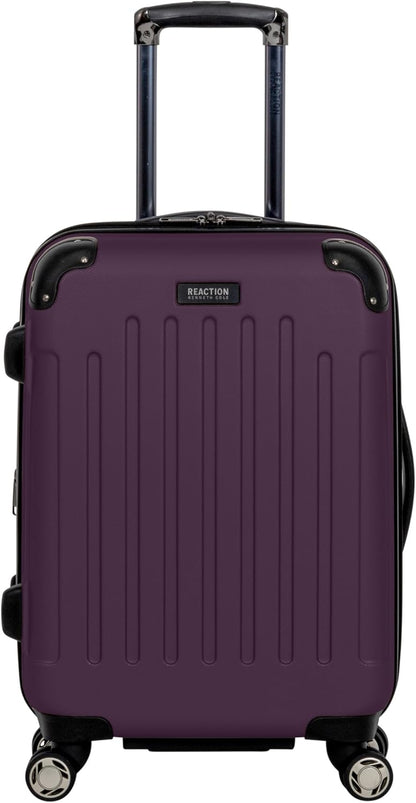REACTION Renegade Luggage Expandable 8-Wheel Spinner Lightweight Hardside Suitcase, Navy Blue, 20-Inch Carry On